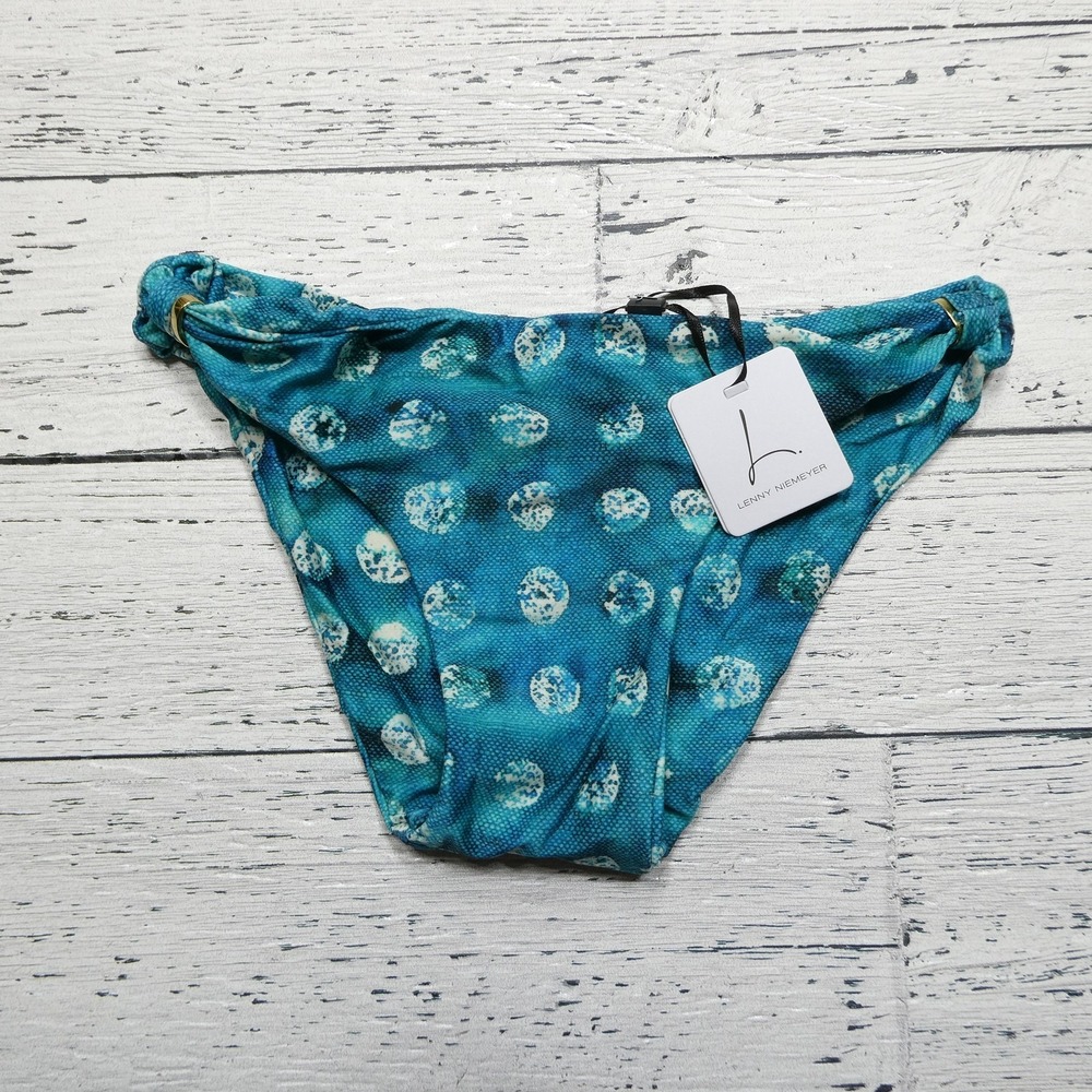 Lenny Niemeyer Bikini Bottom Womens XS Blue Dot Print Swim SPF 50 LYCRA New Tags